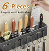 Wall-Mounted Kitchen Knife & Utensil Organizer Rack